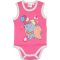 Dumbós bébi ujjatlan body rózsaszín