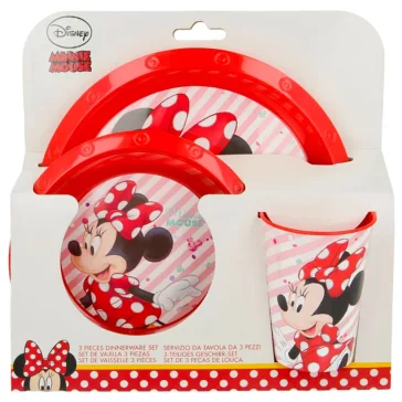 Minnie egeres műanyag étkészlet