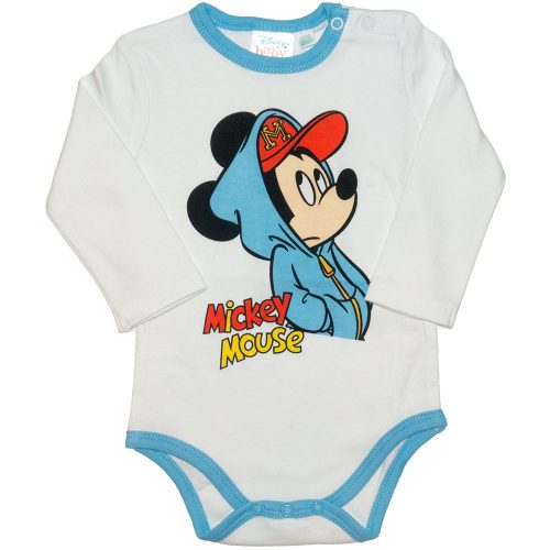 Mickey Egeres hosszú ujjú body fehér