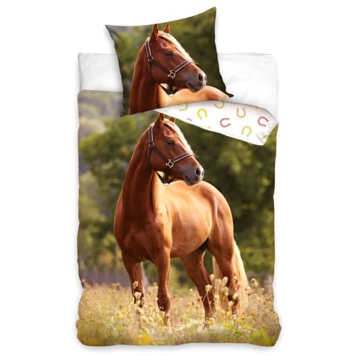 Lovas ágyneműhuzat barna lóval