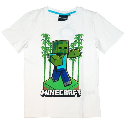 Minecraft póló fehér 116-152