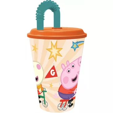 Peppa Malac szívószálas pohár