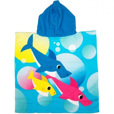 Baby Shark gyerek poncsó törölköző 