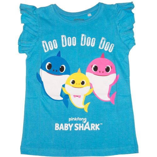 Baby Shark fodros póló kék