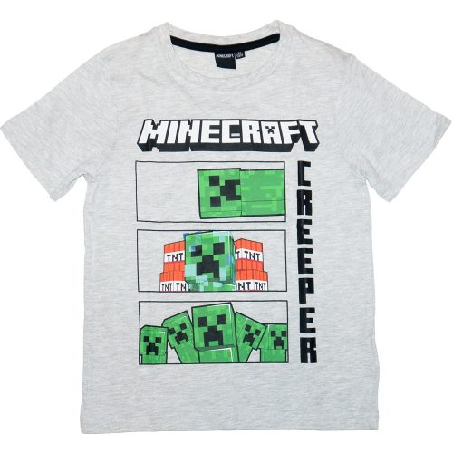 Minecraft póló szürke