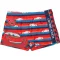 Verdás csíkos fürdőboxer piros