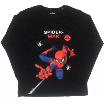 Pókember hosszúujjú felső fekete