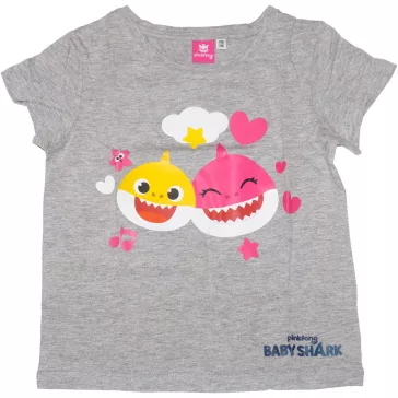 Baby Shark kislány póló szürke