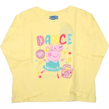 Peppa Pig kislány hosszúujjú póló sárga
