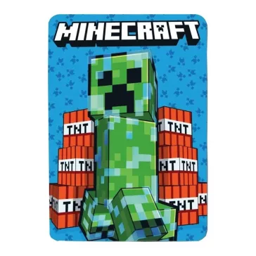 Minecraft polár takaró kék